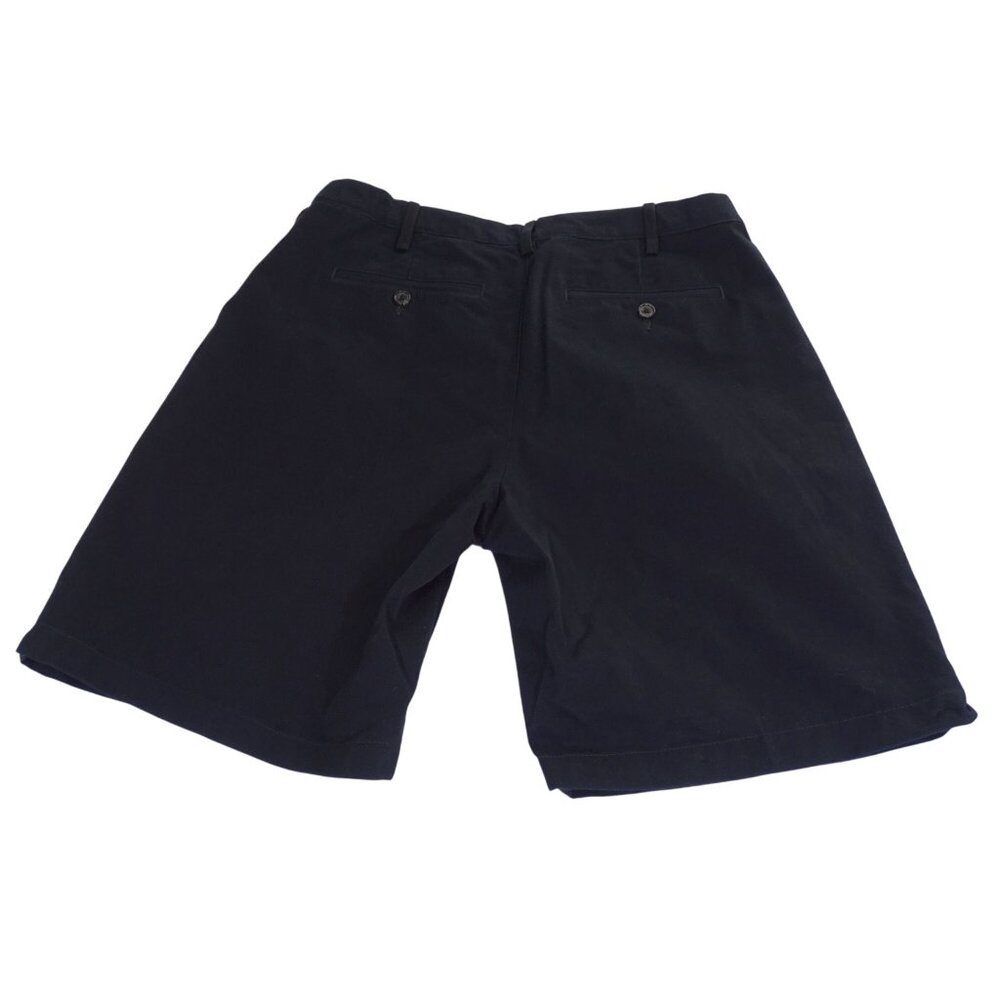 Lands End Mens Traditional Fit Pleated Black Dressy Chino Shorts Size 34 Casual - Picture 3 of 13